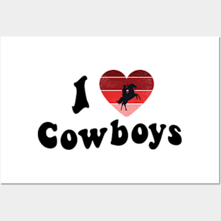 I Love Cowboys Posters and Art